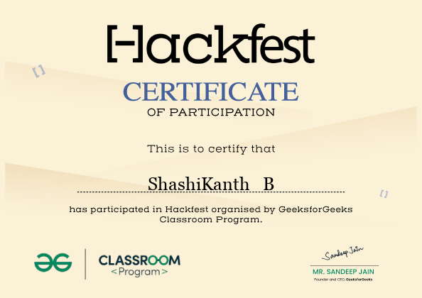 ShashiKanth B - Student at Svyasa demmed to be university | Front-End ...