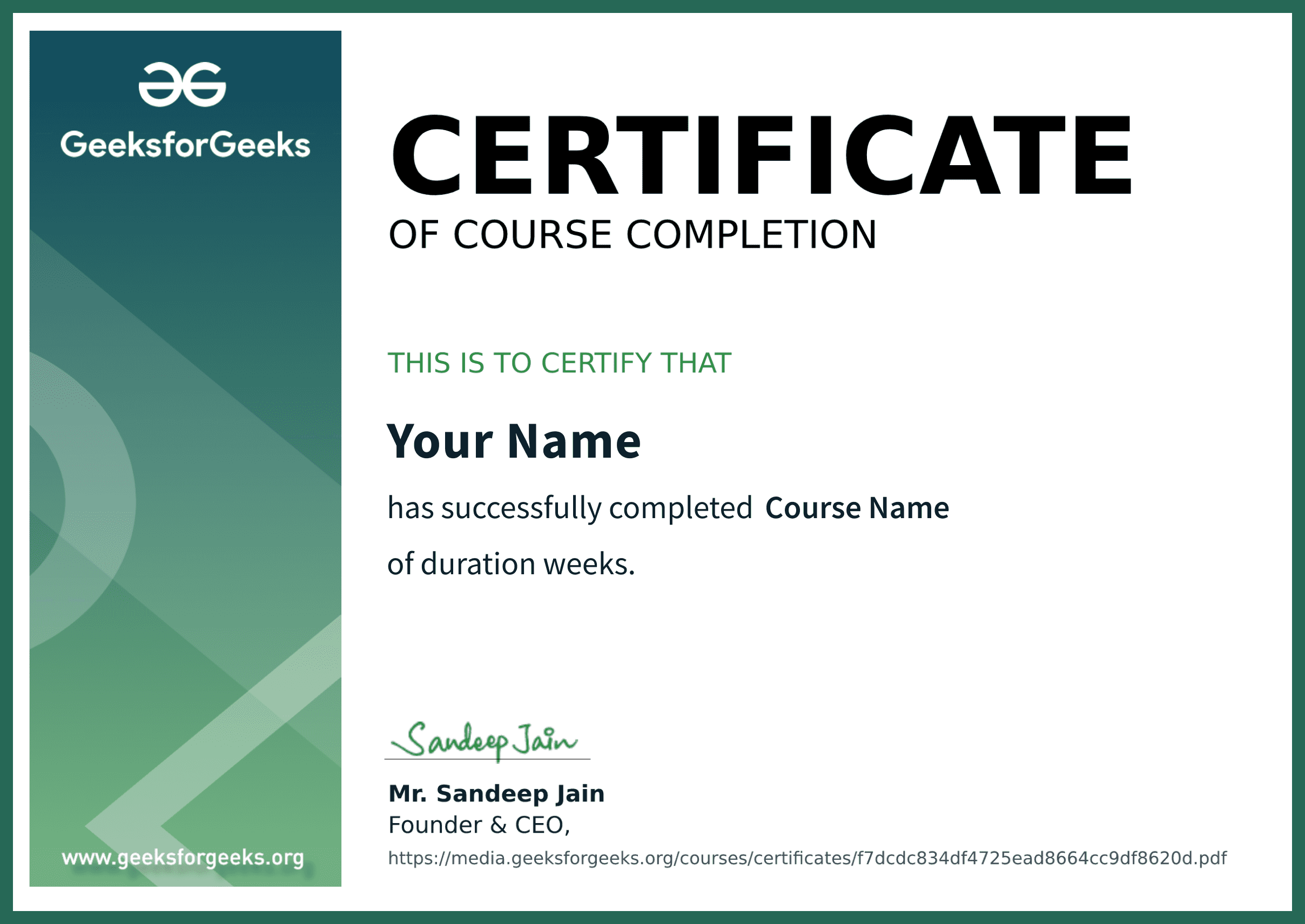 Certificate