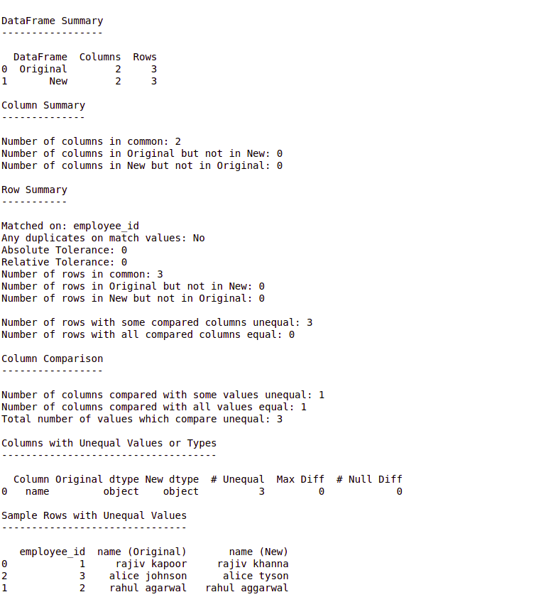 python-datacompy