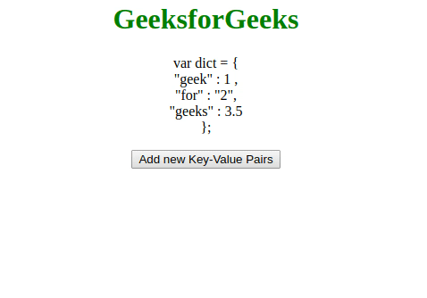 How To Create Dictionary And Add Key–Value Pairs Dynamically? -  Geeksforgeeks