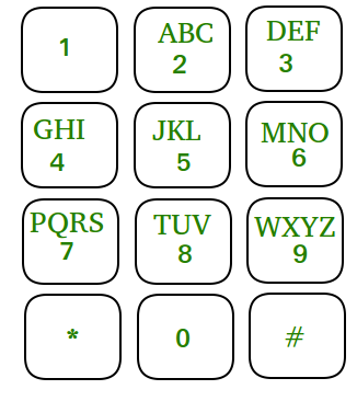 phone keypad layout