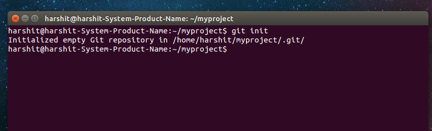 Initializing the Git