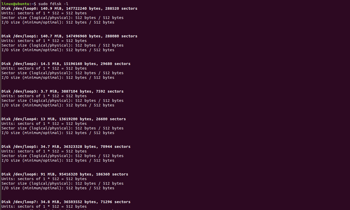 Fdisk Command Line