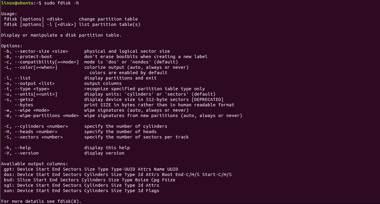 fdisk format walking disk