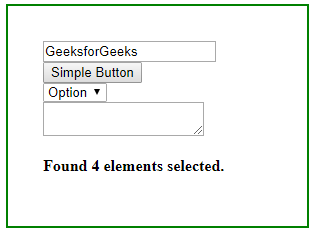 Jquery Input Selector Geeksforgeeks