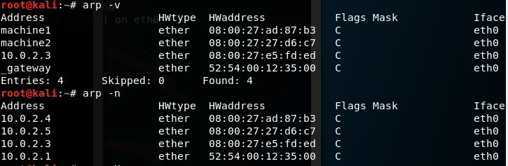 linux show mac address table