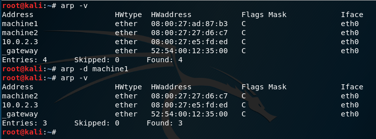 arp cache mac os list hosts