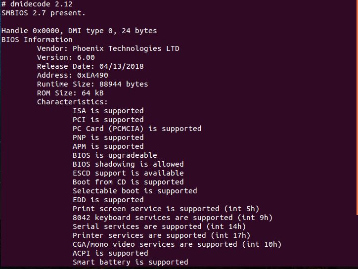 dmidecode command in Linux with Examples GeeksforGeeks