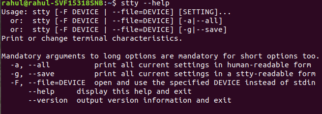 Stty Command In Linux With Examples Geeksforgeeks