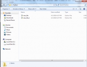 Directory after saving 2 Python files