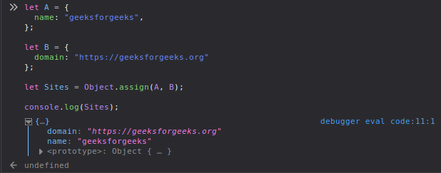 How To Merge Properties Of Two Javascript Objects Dynamically? -  Geeksforgeeks