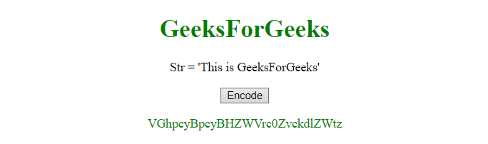 Javascript Encode Decode A String To Base64 Geeksforgeeks