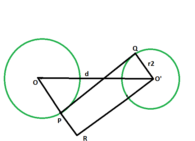 tangent between circles in babacad