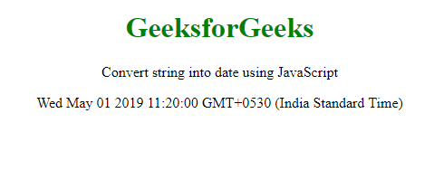 convert date to string javascript