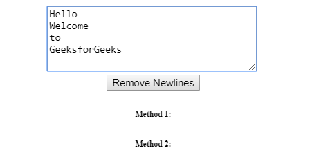 How To Remove All Line Breaks From A String Using Javascript Geeksforgeeks