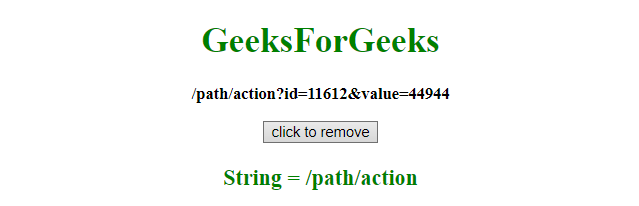 How To Remove Portion Of A String After Certain Character In Javascript ? -  Geeksforgeeks