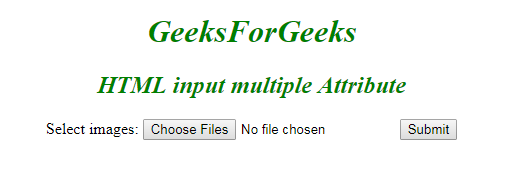 HTML | multiple Attribute - GeeksforGeeks