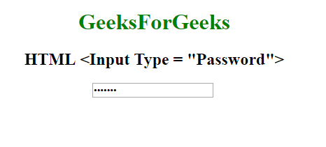 html input type password value