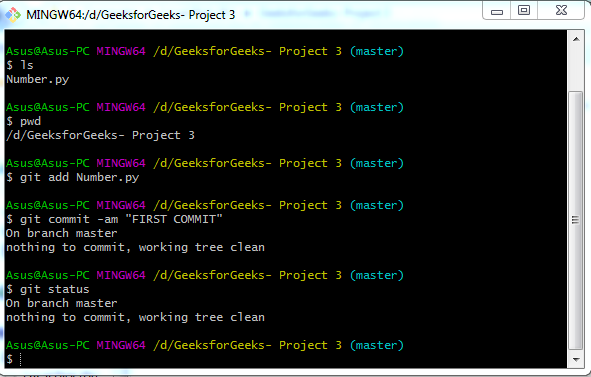 git file saving geeksforgeeks commit using