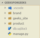 Directory after creating product app