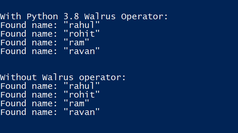 walrus assignment python