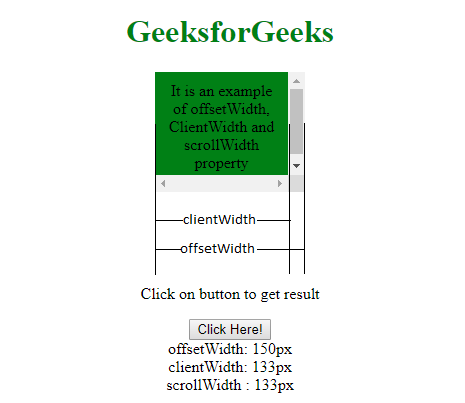 How To Find The Width Of A Div Using Vanilla Javascript? - Geeksforgeeks