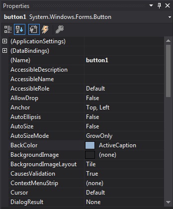 visual studio winforms url button