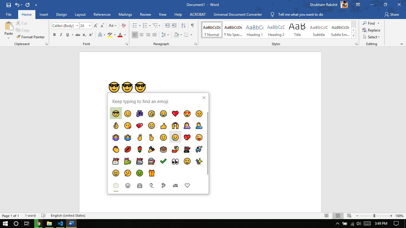 How to use Emojis in Windows 10? - GeeksforGeeks