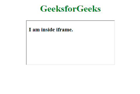 HTML  srcdoc Attribute - GeeksforGeeks