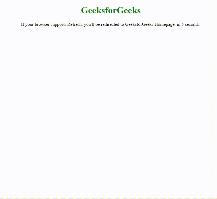 How To Redirect A Page To Another Page In Html Geeksforgeeks