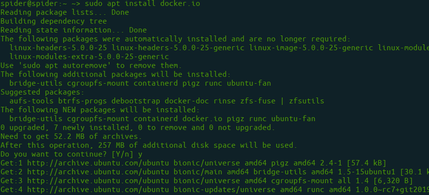 Install docker