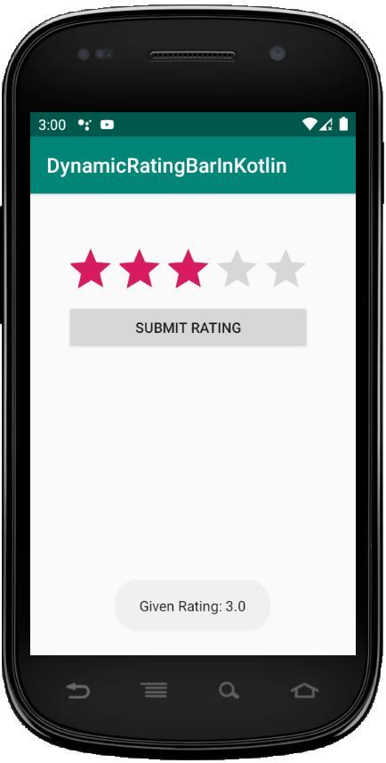 Dynamic RatingBar in Kotlin - GeeksforGeeks