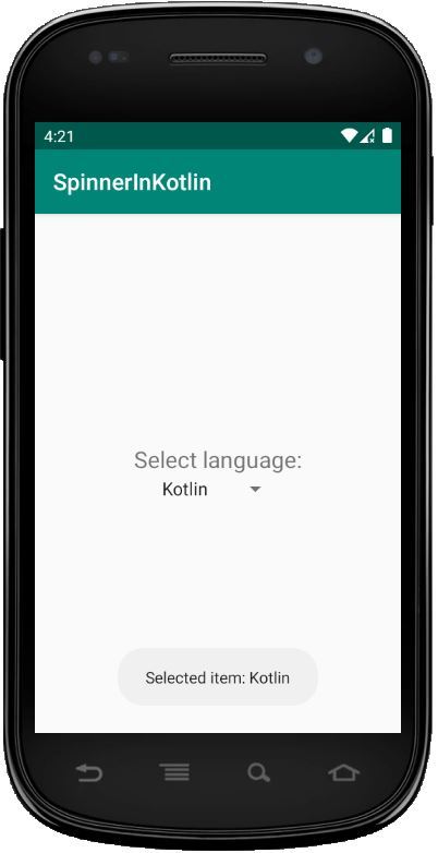 Spinner in Kotlin - GeeksforGeeks