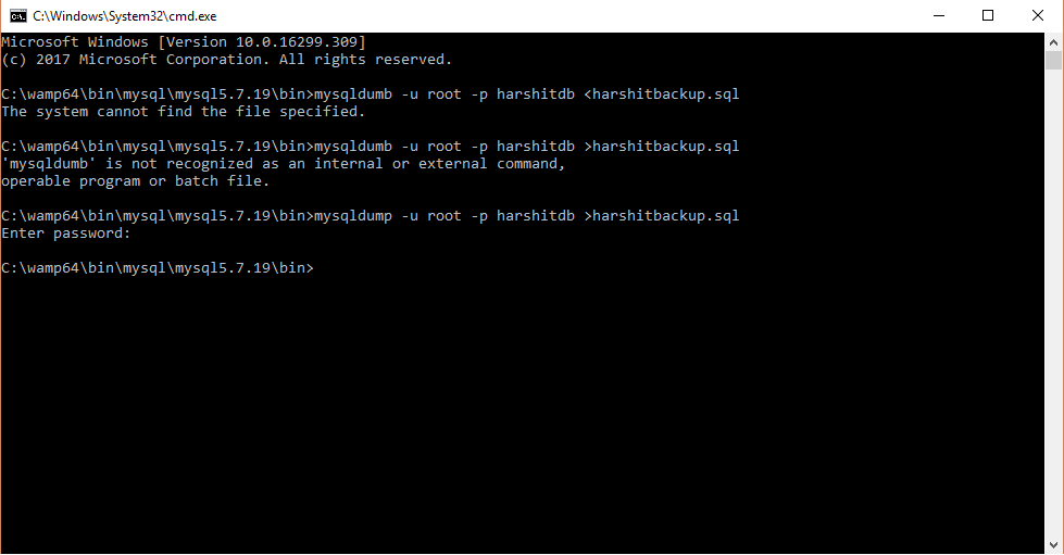 install mysqldump windows