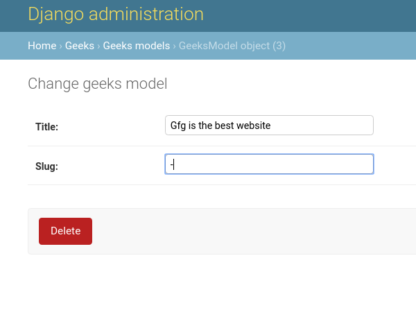 Overriding The Save Method - Django Models - Geeksforgeeks