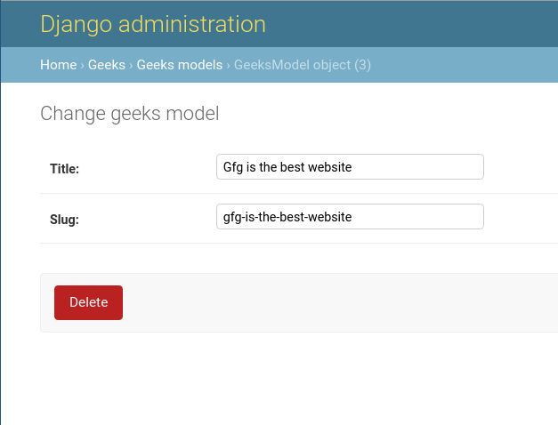 Overriding The Save Method - Django Models - Geeksforgeeks