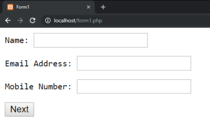 How to pass form variables from one page to other page in PHP