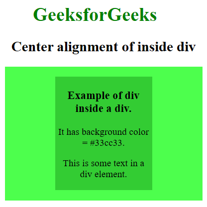 Image of Placing a div at center inside a div with value for top and bottom margin