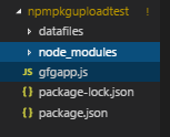 npmpkguploadtest project structure