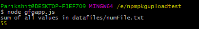 node gfgappjs commandline view run success