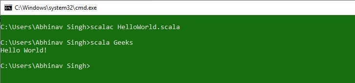 Hello-World-Scala-Windows