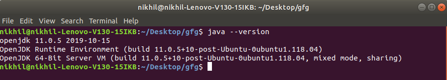 Java-version-check-in-Linux