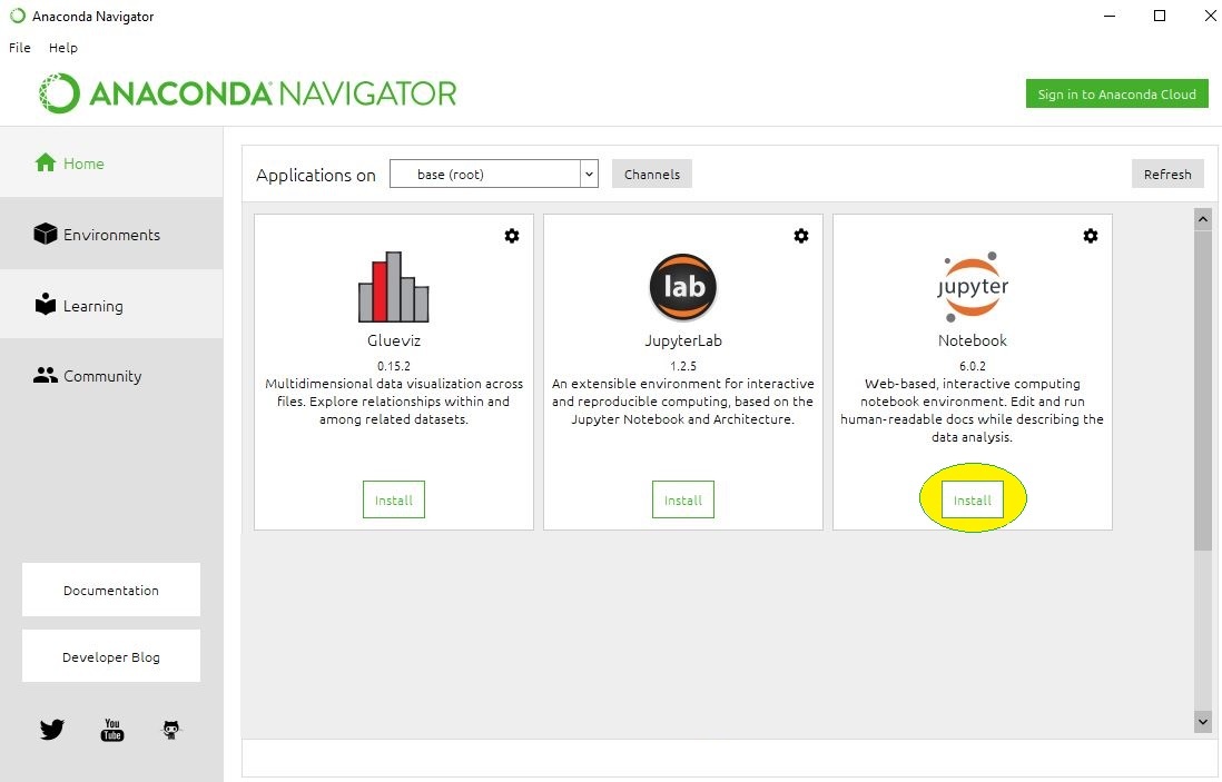 conda install jupyter notebook