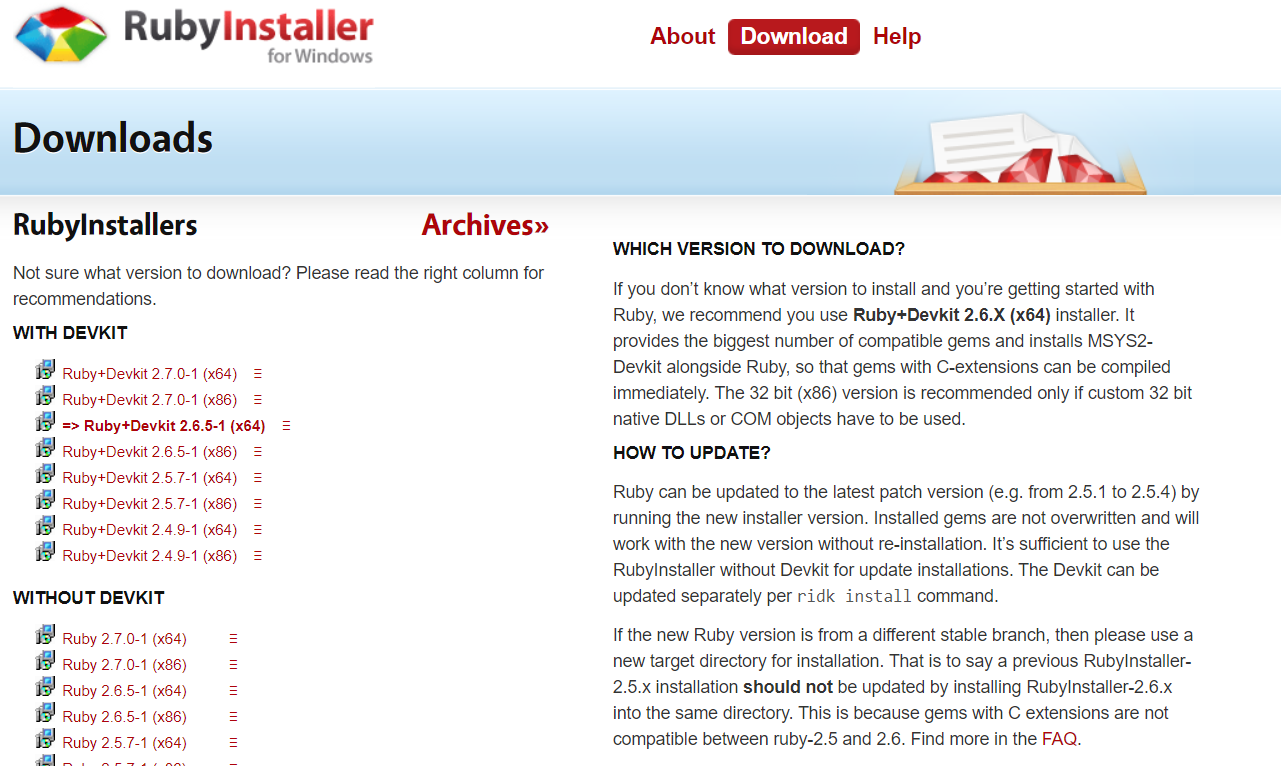 Ruby-Download-Windows
