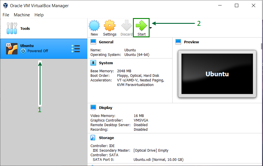 ubuntu server iso virtualbox