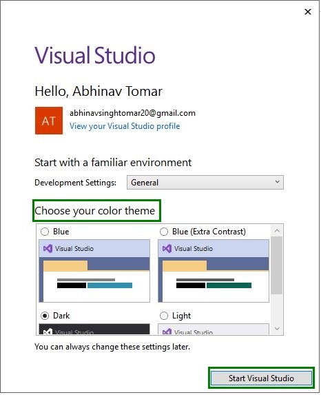 How to Install and Setup Visual Studio for C#? - GeeksforGeeks