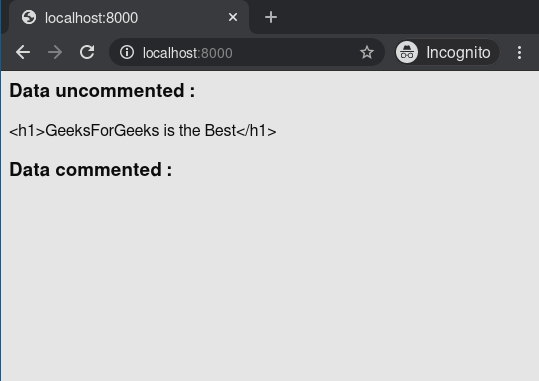 comment Django template tags GeeksforGeeks