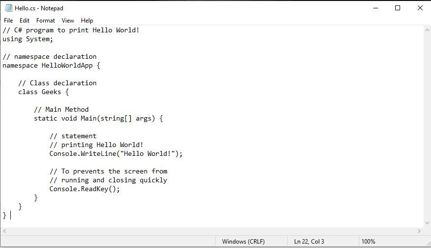 How to Execute C# Program on cmd (command-line)? - GeeksforGeeks