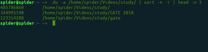 sort by first 3 directories in du command