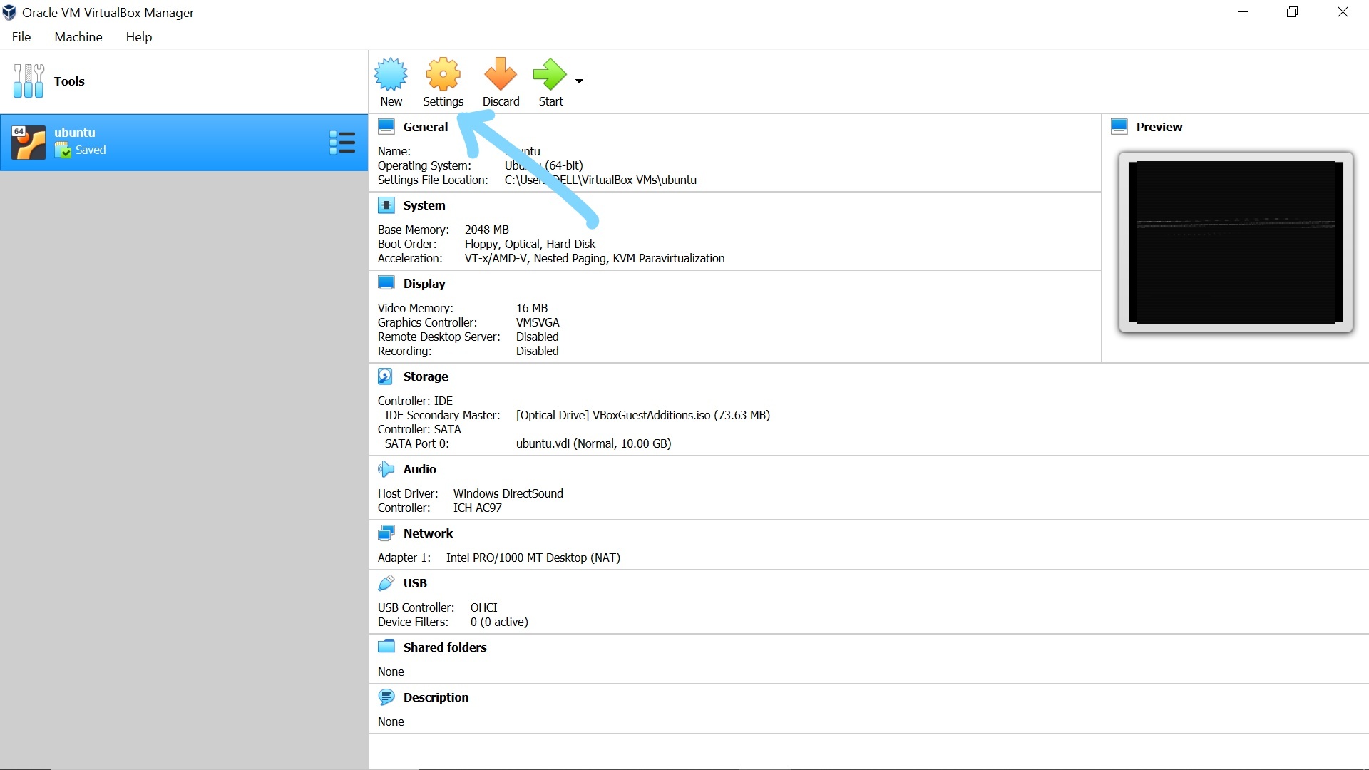 Virtual Box Setting